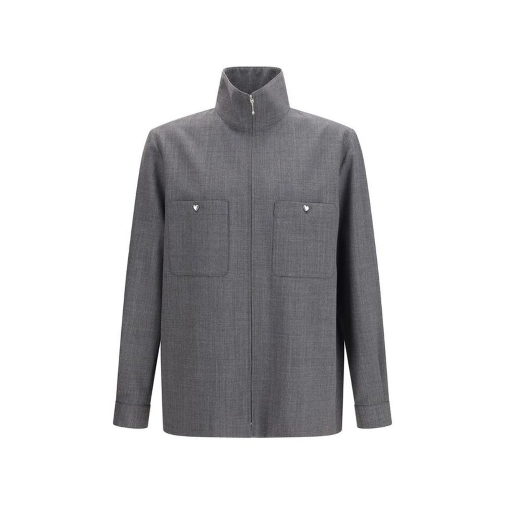Valentino Garavani Gray Polyester Men's Coat